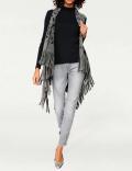 Designer-Longweste grau