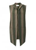 Designer-Longweste khaki-taupe