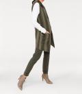 Designer-Longweste khaki-taupe