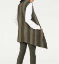 Designer-Longweste khaki-taupe