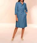 Designer-Lyocell-Kleid in Jeans-Optik blue