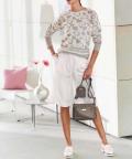 Designer-Lyocell-Shorts mit Gürtel weiß