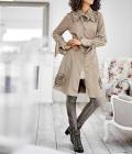 Designer-Mantel beige