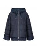 Designer-Materialmix-Steppjacke marine