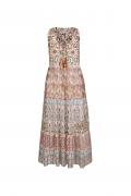 Designer-Maxi-Druckkleid papaya-khaki