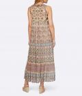 Designer-Maxi-Druckkleid papaya-khaki