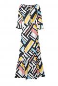 Designer-Maxikleid bunt