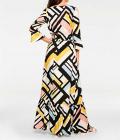 Designer-Maxikleid bunt