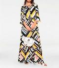Designer-Maxikleid bunt