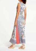 Designer-Maxikleid ecru-bunt