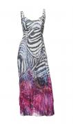 Designer-Maxikleid grau-cyclam
