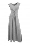Designer-Maxikleid graumelange