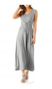Designer-Maxikleid graumelange
