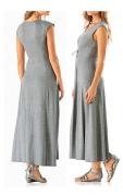 Designer-Maxikleid graumelange