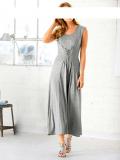 Designer-Maxikleid graumelange