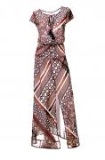 Designer-Maxikleid offwhite-terrakota