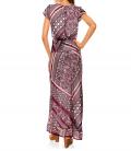 Designer-Maxikleid offwhite-terrakota