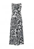 Designer-Maxikleid schwarz-weiß Größe 22 (44)