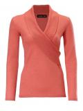 Designer-Merinowollepullover koralle