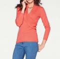 Designer-Merinowollepullover koralle Gr. 34