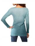 Designer-Mohairpullover türkis-petrol