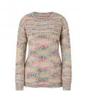 Designer-Multicolorpullover elfenbein-bunt