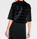 Designer-Nerzlook-Webpelzjacke schwarz