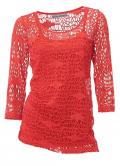 Designer-Netzshirt + Top koralle