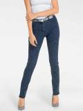Designer-Optimizer-Jeans mit Nieten dunkelblau