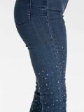 Designer-Optimizer-Jeans mit Nieten dunkelblau
