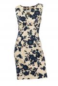 Designer-Optimizerkleid marine-beige