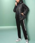 Designer-Outdoor-Steppjacke schwarz