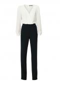 Designer-Overall schwarz-creme