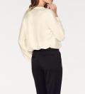 Designer-Oversized-Seidenbluse creme