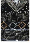 Designer-Paillettenrock schwarz-silberfarben