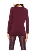 Designer-Paillettenshirt bordeaux