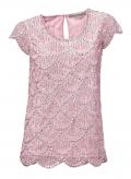 Designer-Paillettenshirt rosé