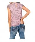 Designer-Paillettenshirt rosé