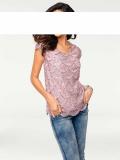 Designer-Paillettenshirt rosé