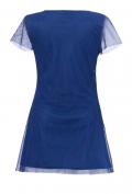 Designer-Paillettenshirt royalblau