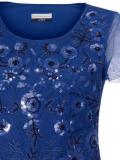 Designer-Paillettenshirt royalblau