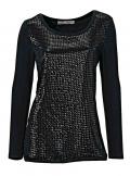 Designer-Paillettenshirt schwarz