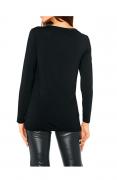Designer-Paillettenshirt schwarz