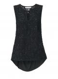 Designer-Paillettenshirt schwarz