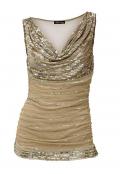 Designer-Paillettentop gold