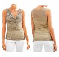Designer-Paillettentop gold