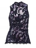 Designer-Paillettentop nachtblau