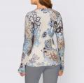 Designer-Paisley-Dessin-Pullover himmelblau-ecru