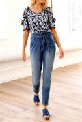 Designer-Paperbag-Jeans blue-denim