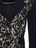Designer-Patchblazer schwarz-nude